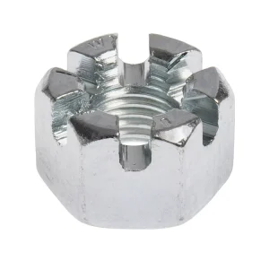 YPH Factory Stock Zinc Galvanized Hexagonal Slotted Nuts 316 304 Stainless Steel Castle Nut Carbon Steel Zinc Plated