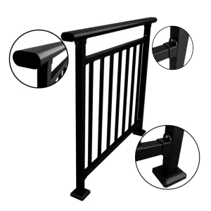 YT001 Steel Balcony Metal Railing Waterproof Designs Easy Assembly Balustrades & Handrails