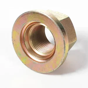 Yellow Zinc-Plated Carbon Steel Hex Flange Nuts for Machinery