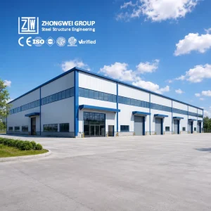 ZW Steel Structure Workshop Industrial Customizable OEM Prefab Steel Construction Plant Warehouse Modern Design 5+ Year Warranty
