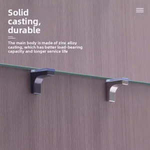 Zinc Alloy Adjustable Non-Slip Load-Bearing Wine Cabinet Partition Shelf Brackets Supports for Wardrobe Display Fixings