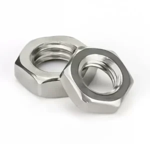 Zinc Plated 304 Stainless Steel Hex Lock Nut M8-M40 Left-Handed Fully Threaded Metric Pitch 1.0mm/1.5mm Pipe Fixing