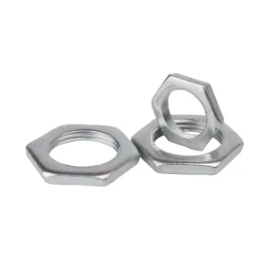 Zinc Plated 304 Stainless Steel Hex Lock Nut M8 M40 Left Handed Grade 4.8 Pitch 1.0mm 1.5mm Pipe Fixing