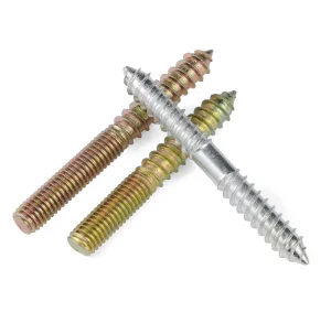 Zinc Plated Double Thread Screws Pointed Tip Self-Tapping Set Screws for Hardware