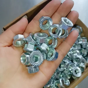 Zinc Plated Hex Flange Nut Class 8 Lock Nut for Multipurpose Steel Fastening and Structural Joining