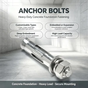 Zinc Plated Reinforced Anchor Bolt with High Shear Strength for Structural Column Base Plates