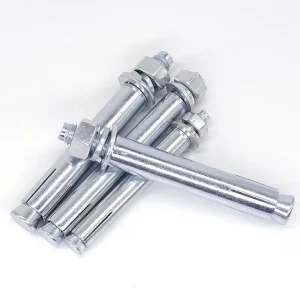 Zinc Plated Sleeve Anchors M6 M12 Carbon Steel Expansion Bolts for Concrete Brick Masonry Wall Fixing Hex Head 4.8 Grade 125mm