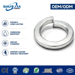 Zinc Plated Spring Lock Washer GB93 Vibration Resistant Split Lock Washer for Steel Structure Workshop