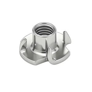 Zinc Plated Stainless Steel Four Claw T Insert Nut M3 M8 For Wood Furniture Cabinet Fixing