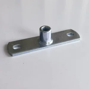 Zinc Plated Steel Heavy Duty Rectangular Threaded Rod Vertical Centre Mounting Base Plate