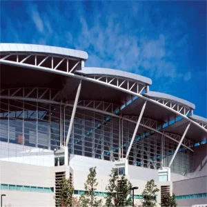 space frame roof China Steel Structure Factory Light Gauge Steel Roof Truss Structure Airport Terminal Steel Pipe Truss Airport Roof