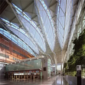 space frame roof Large Span Galvanized Roofing Steel Truss Design for Airport Steel Pipe Truss Airport Roof